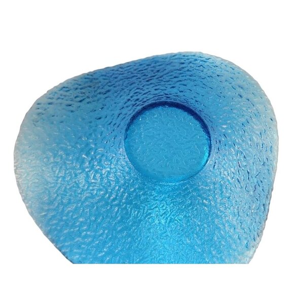 Murero Glass Empoli Italy Decorative Bowl Hand Blown Recycled glass Aqua Blue Te - Picture 9 of 11